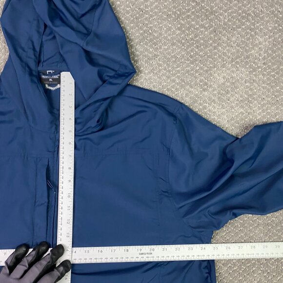 SCOTTeVEST Pack Windbreaker Jacket Men's XL Blue Travel TEC 13 Pockets Hooded - Picture 11 of 14